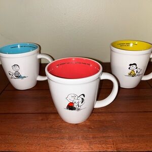 Set of 3 Hallmark Peanuts Mugs (New)